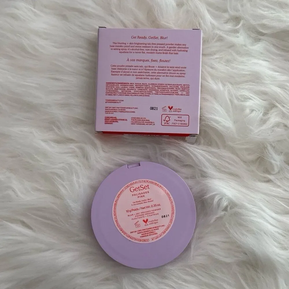 Tower 28 Beauty Get Set Blur + Set Talc Free Setting Powder Palisades Pink